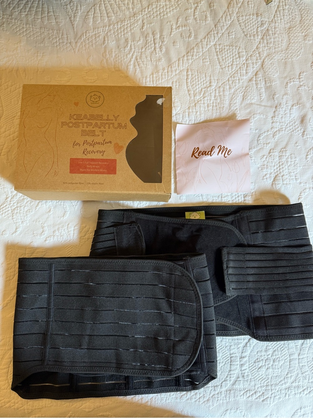 Black Postpartum Recovery Belt - Supportive Abdominal Wrap